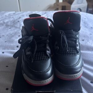 Jordan Kids Black and Red Sneakers(reimagined 4s)